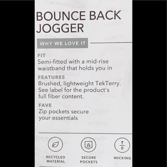 Athleta Black Bounce Joggers cc. - Picture 8 of 12
